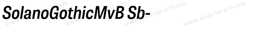 SolanoGothicMvB Sb字体转换